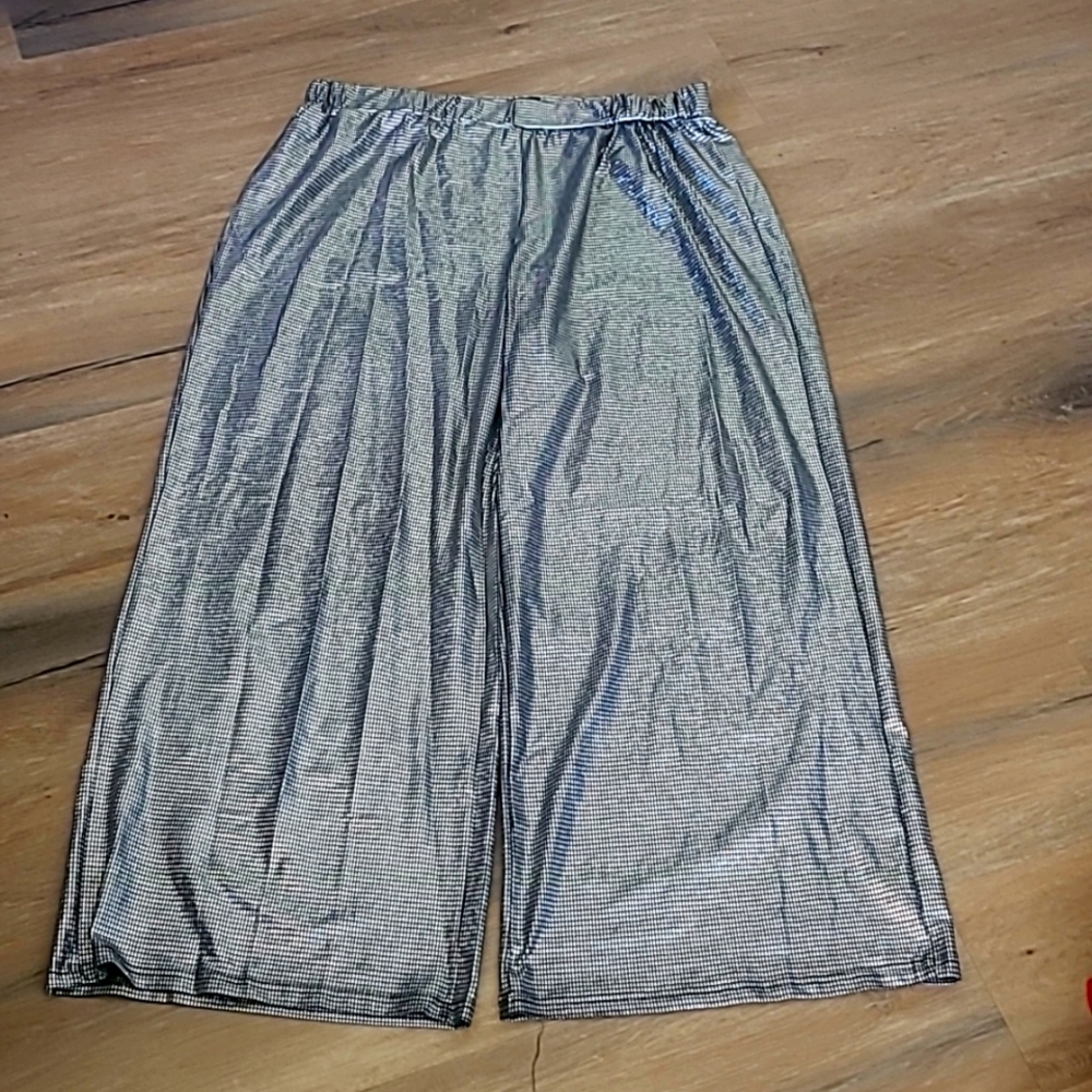 Wide leg disco ball pants